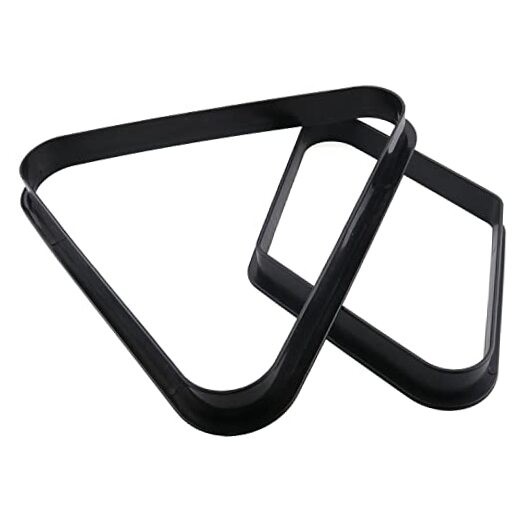 2pcs Black Plastic Billiard Ball Rack 2-1/4 Inches Billiard 8-Ball Triangle