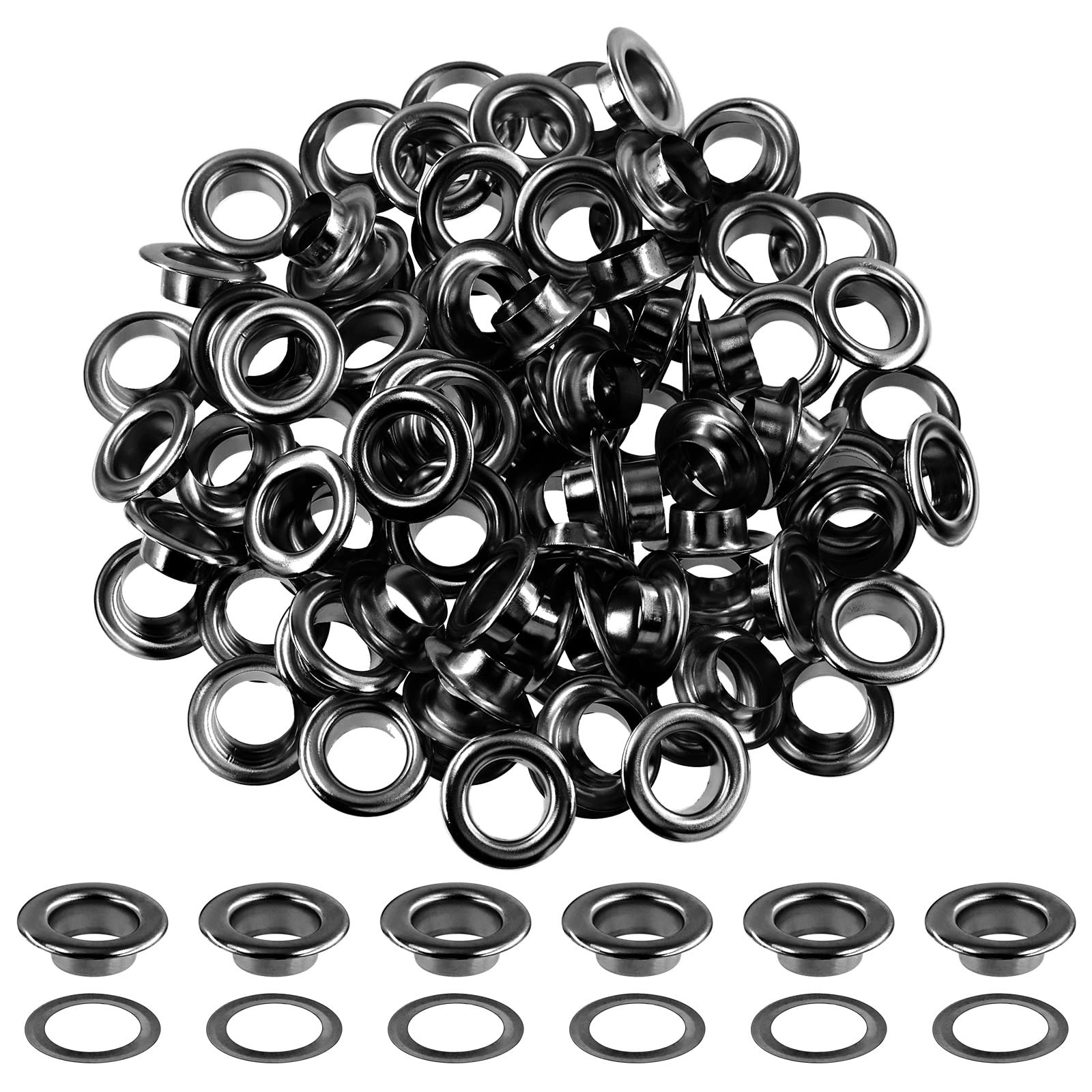 Hilitchi 200Pcs 1/2 Inch - 12mm Gun-Black Thicken - 12mm,