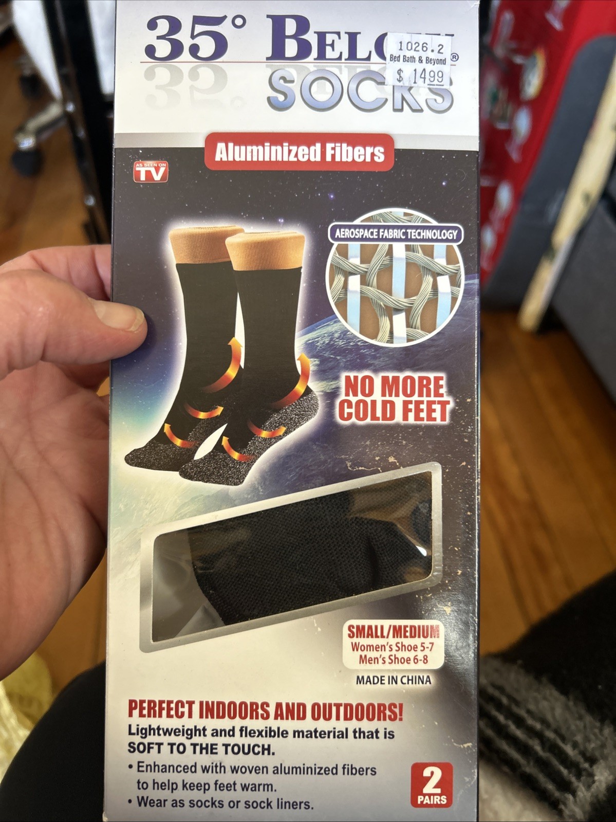 2 pair unisex 35 Below Sock Keep Your Feet Warm and Dry Large thin