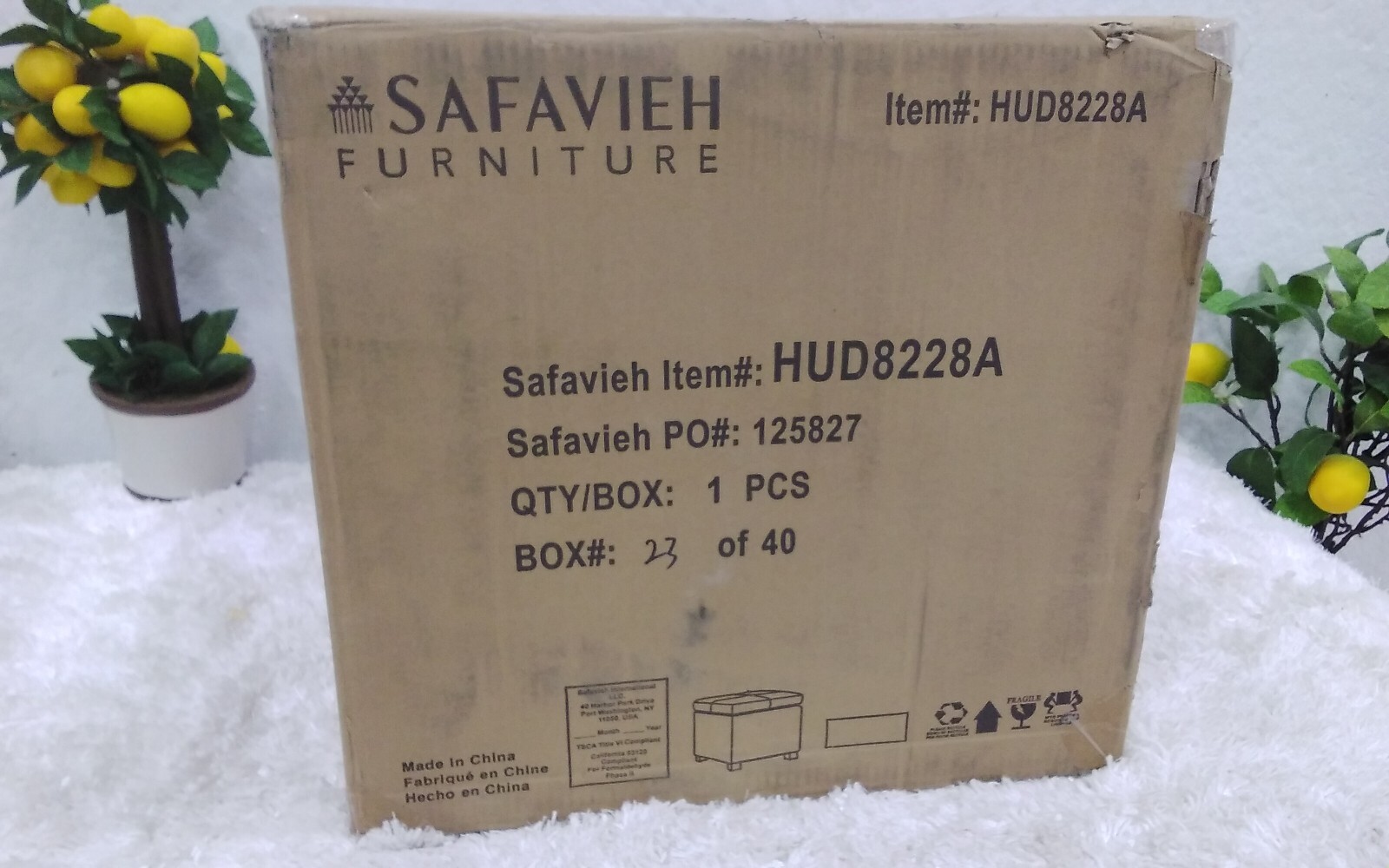 Safavieh Madison Square Ottoman, Reduced Price 2172705049 HUD8228A