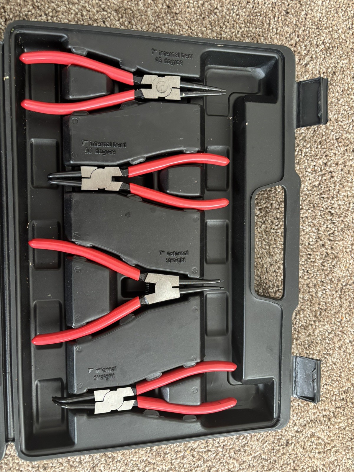 Icon Precision Snap Ring Pliers Set 8-pc Internal/external with hard case used
