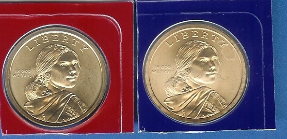 2009 P D and S BU Satin and Proof Sacagawea Dollars-3 Coins