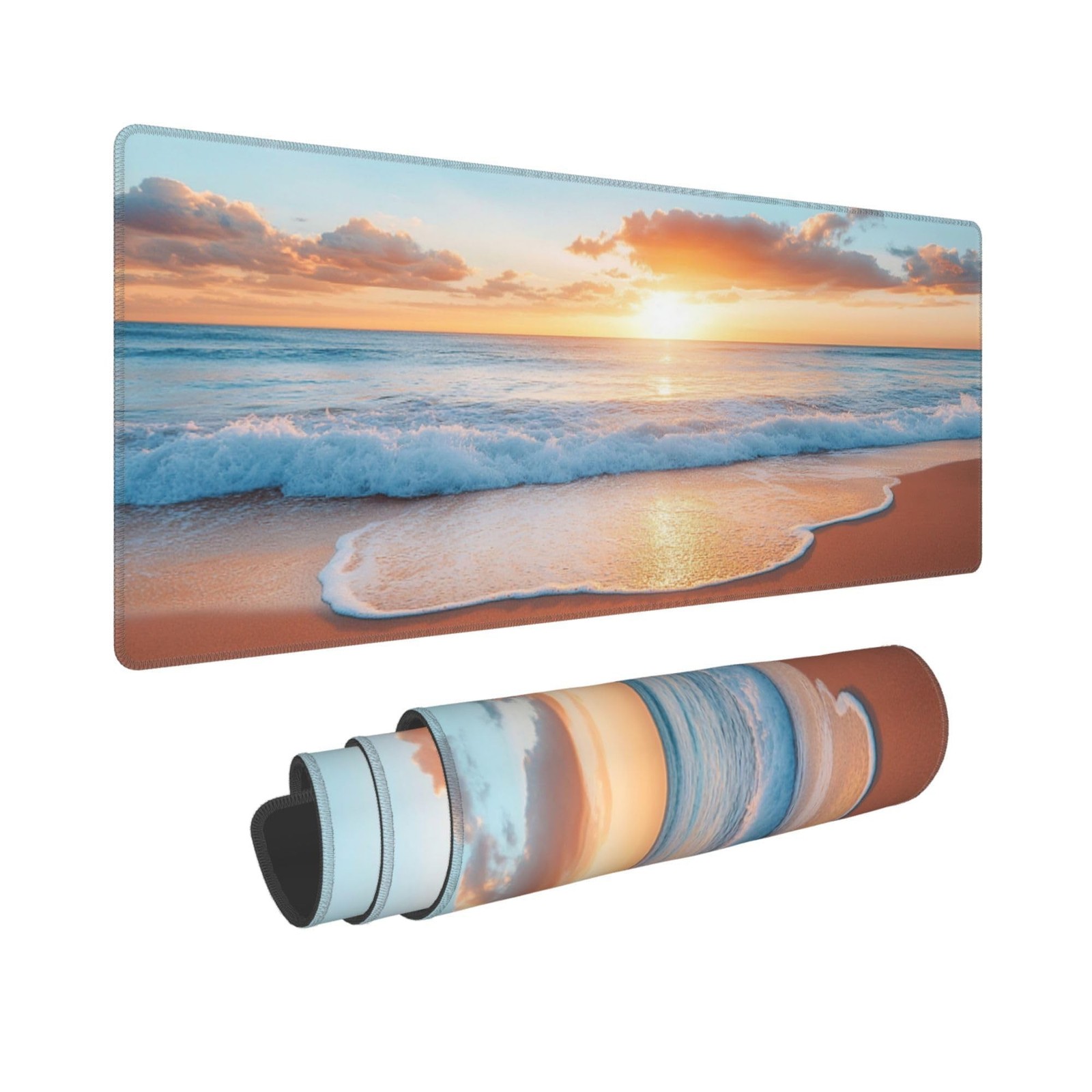 Beach Desk Mat Large Gaming Mouse Pad Beach Extended Mousepad Big in Laptop C...