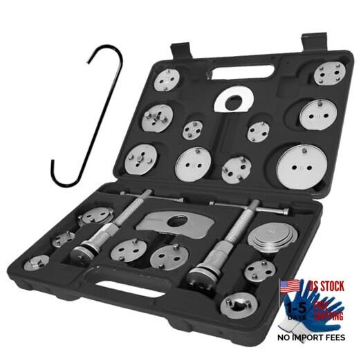 Brake Caliper Tool Heavy Duty Brake Caliper Compression Tool Black 24pc BLACK