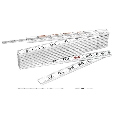 Fiberglass Folding , Model 1620, 6 ft L, with 6 in Extension, Metric/SAE Ridge