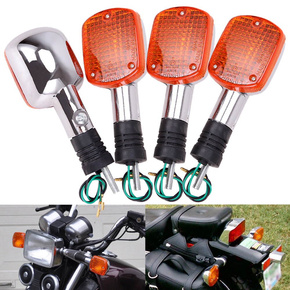 4X Motorcycle Turn Signals Lights For Honda Rebel 250 CMX250C Rebel 450 CMX450C