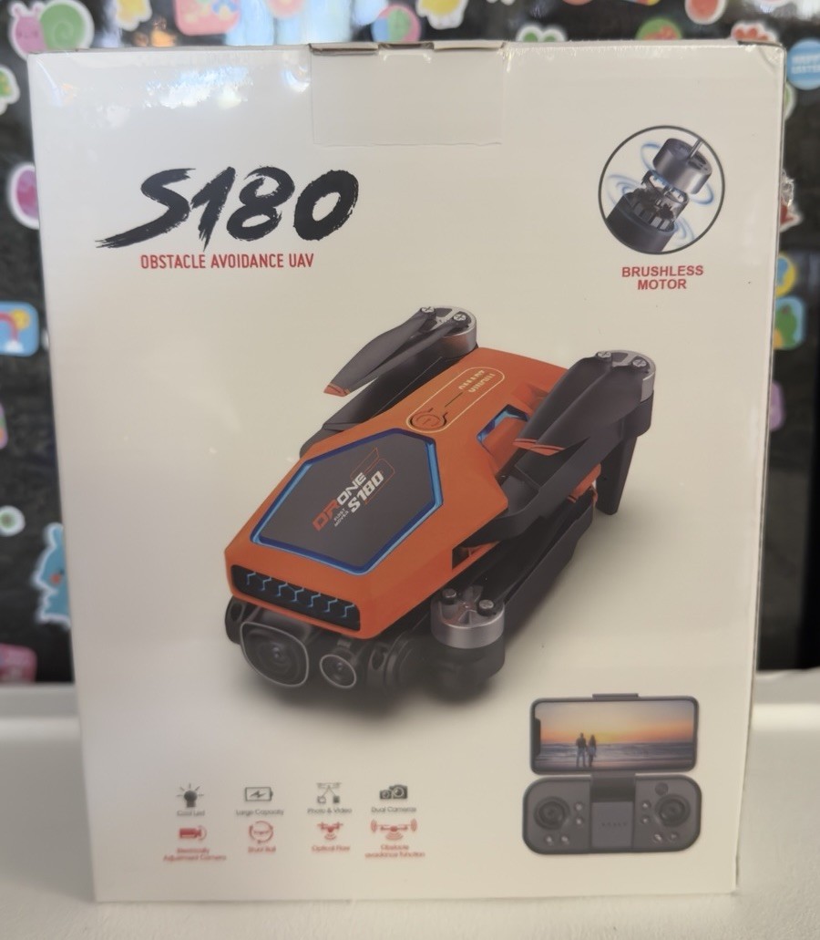 SEALED S180 Obstacle Avoidance UAV, Brushless Motor, Dual Camera DRONE - Orange