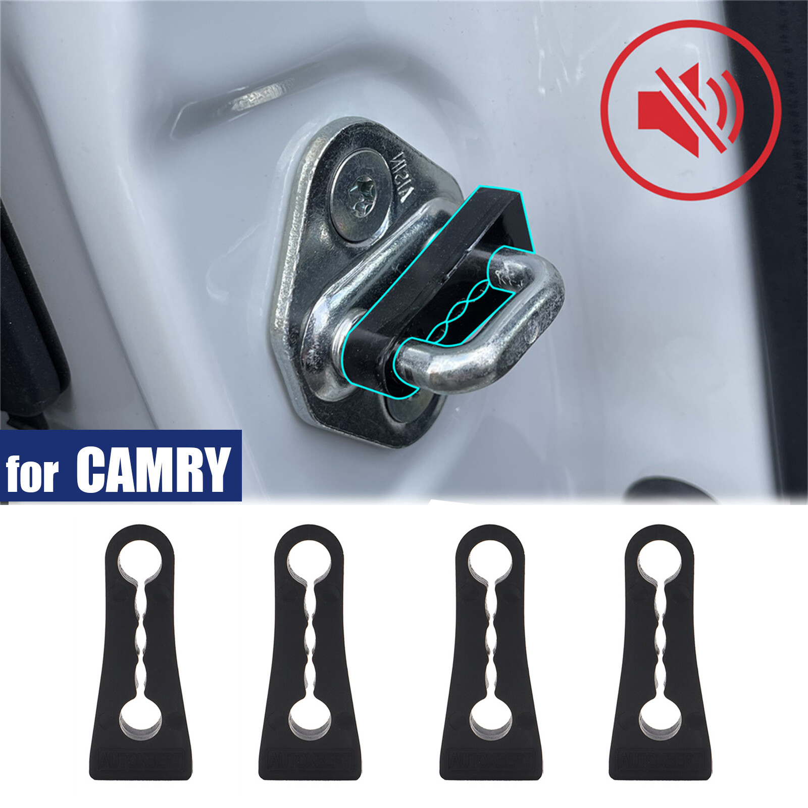 Car Sound Damper Door Lock Buffer Seal For Toyota Camry XV30 XV40 45 XV50 XV70 .