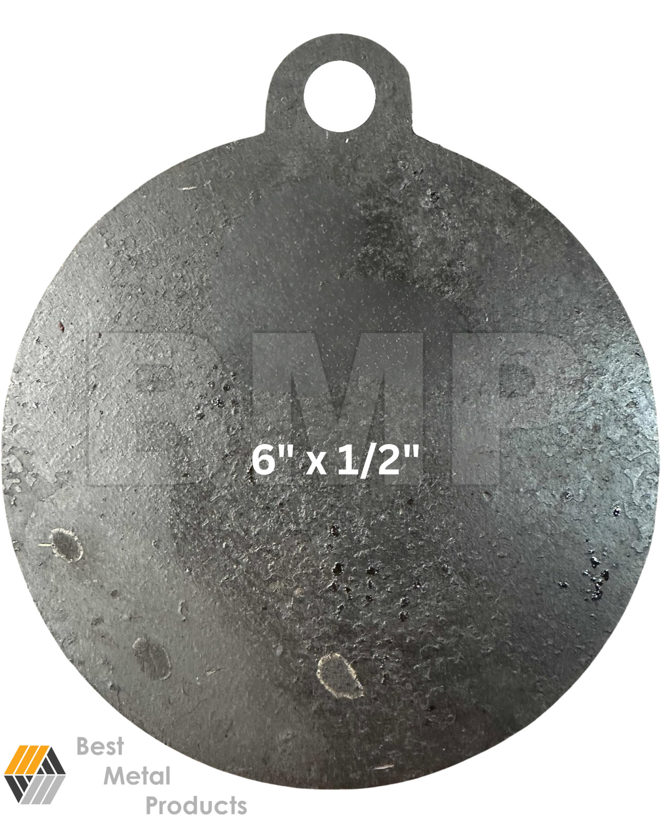 (1) AR500 Steel Gong Shooting Target 1/2" - 6" Round - 1-Hole 0200141