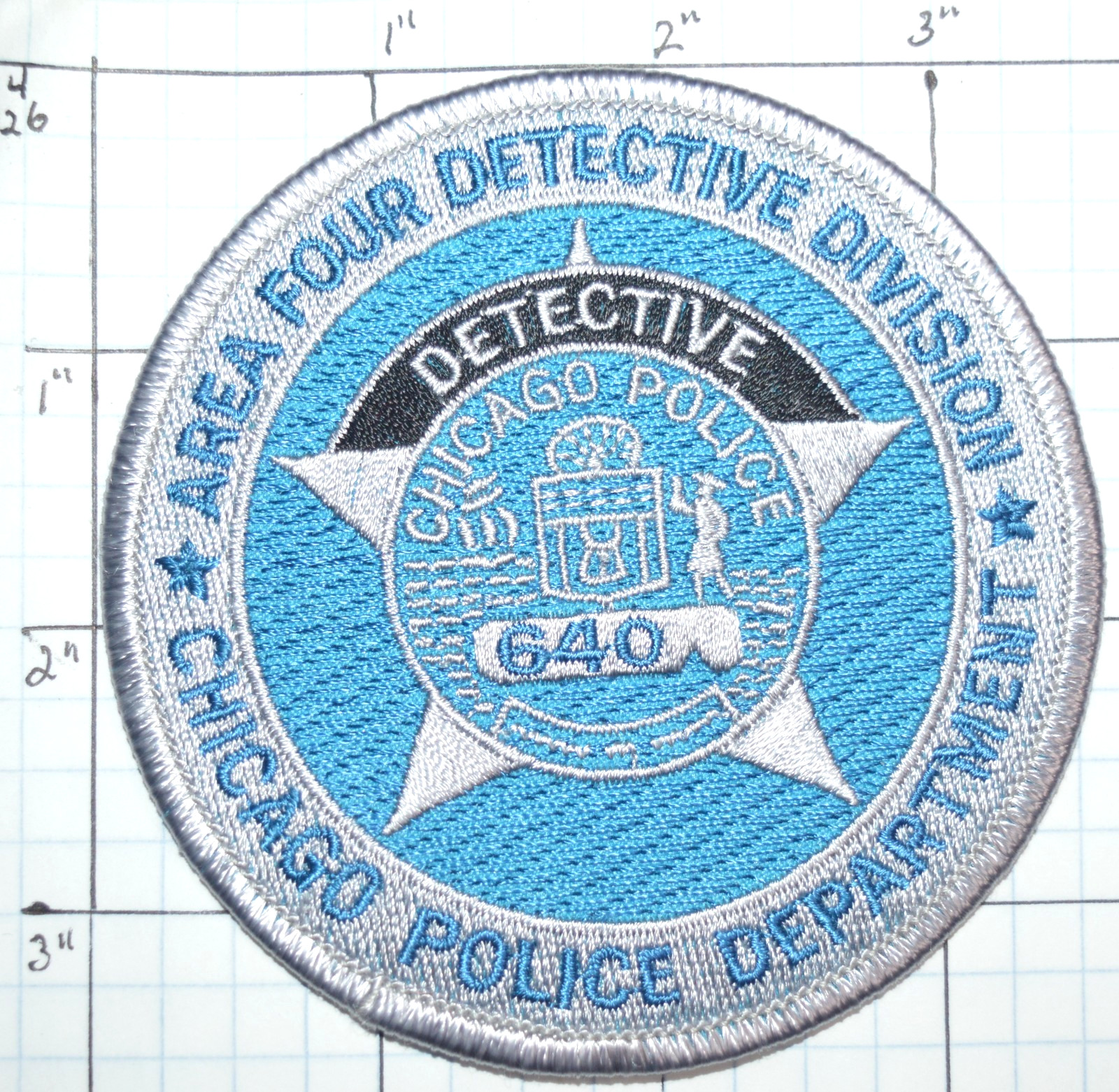 ILLINOIS, CHICAGO POLICE DEPT AREA FOUR DETECTIVE DIVISION PATCH