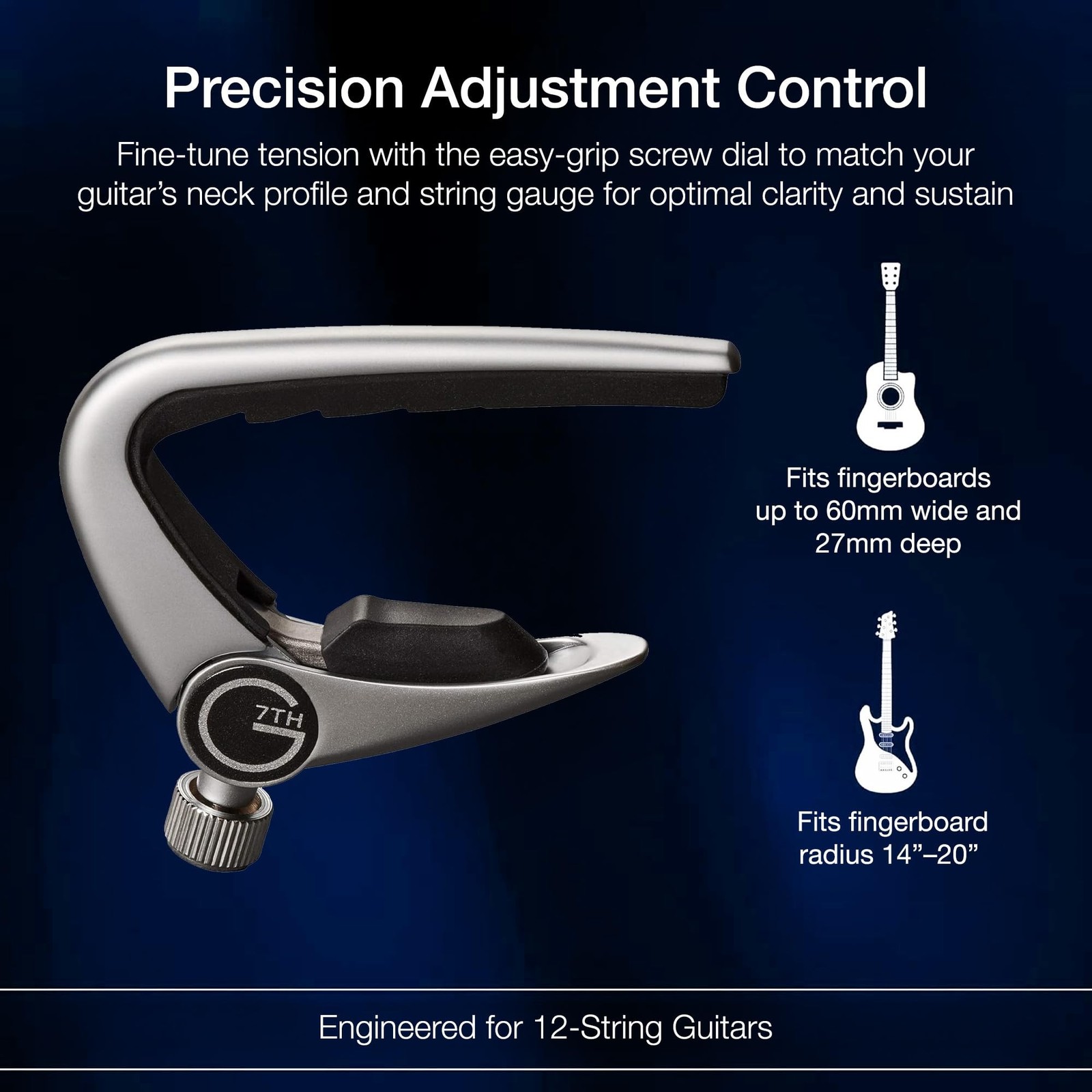 G7th Newport Capo (12 String Silver) 12 String