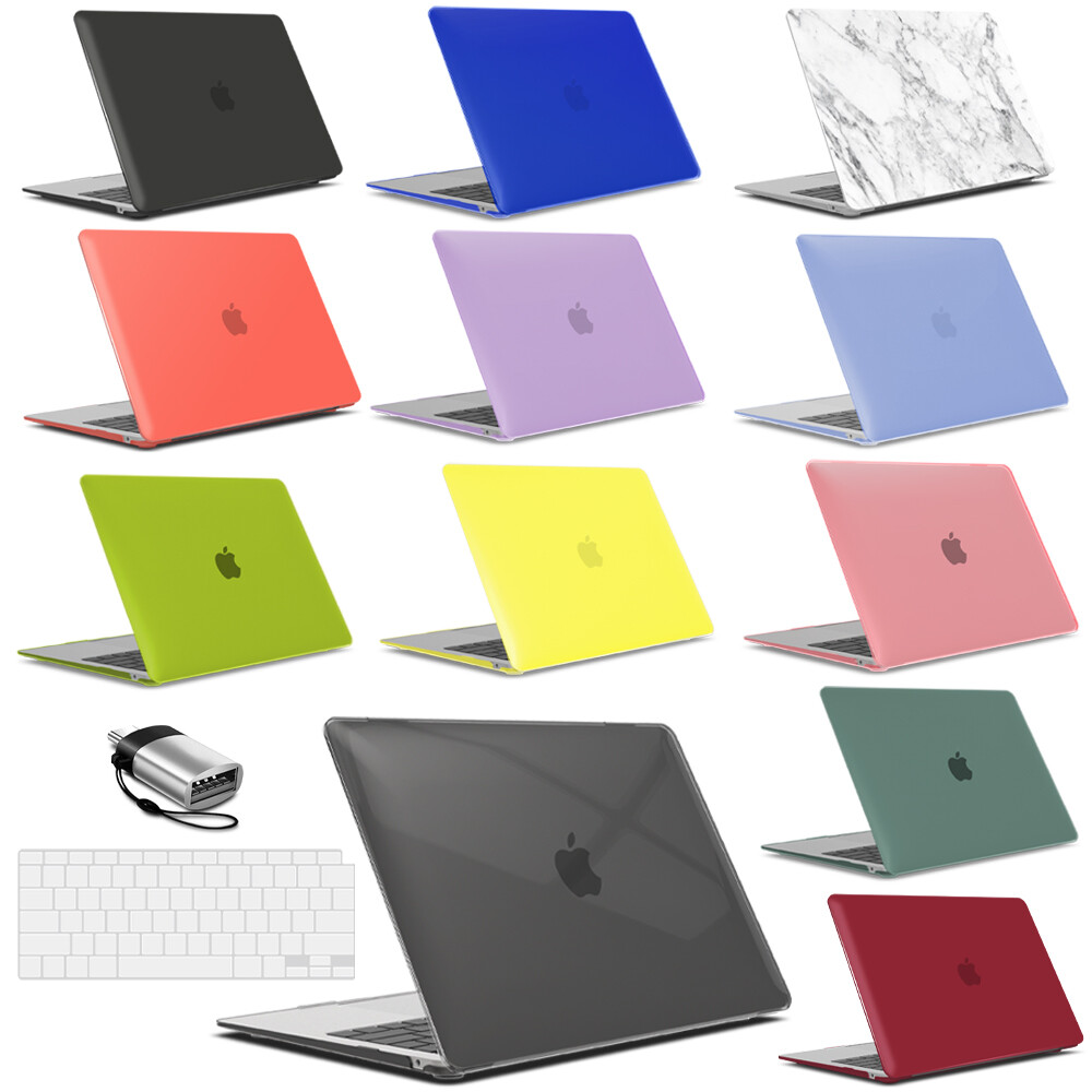 IBENZER Case for MacBook Air/Pro 13 15 16 inch w/ KeyboardCover + Type-C Adapter