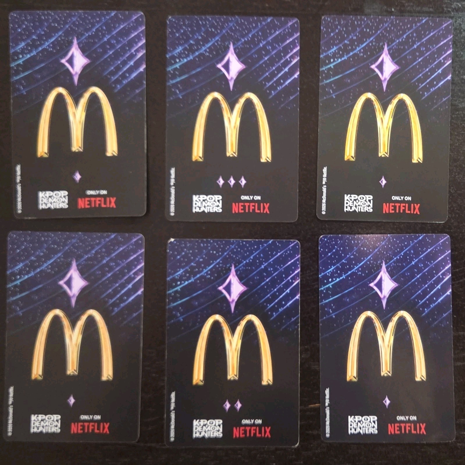 Kpop demon hunters mcdonalds cards