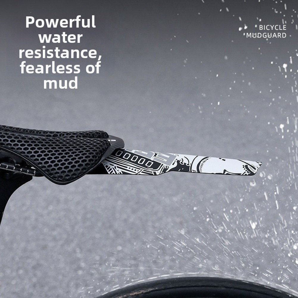 Portable Bike Mudguard Lightweight Design for Mountain and Road Bikes Black PP
