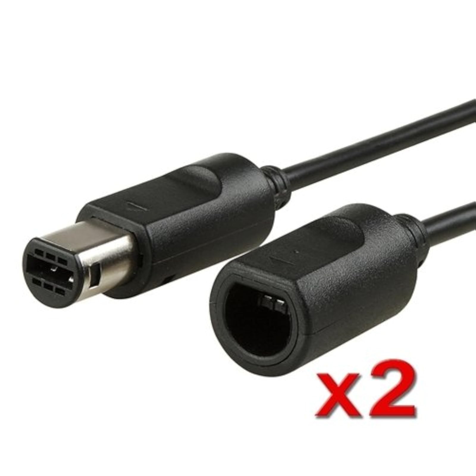 Lot Of 2 6FT Controller Extension Cable For Wii GameCube Brand New 3Z