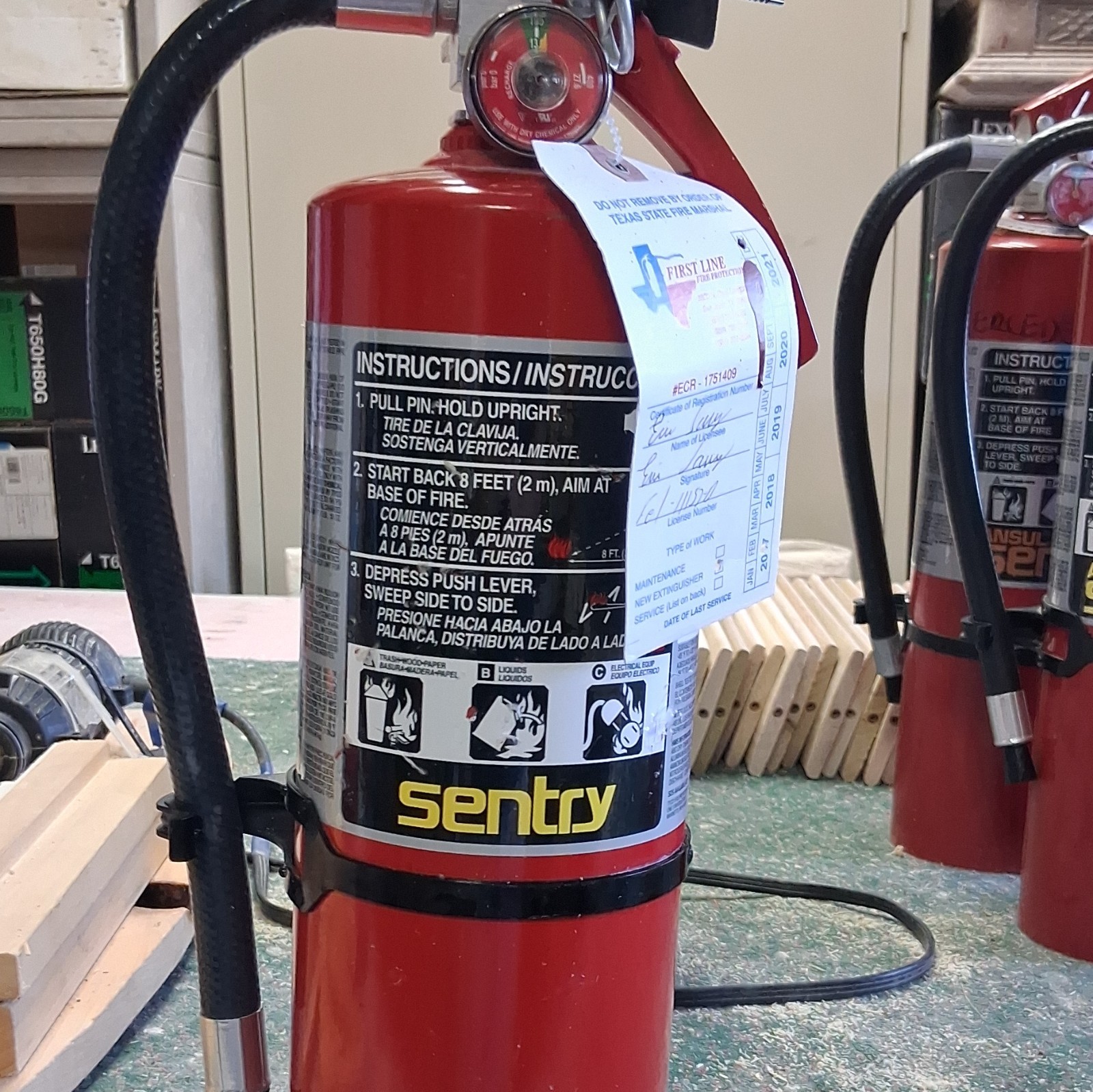 Sentry AA05S-1 Dry Chemical Fire Extinguisher Fire Extinguishers Exp 2021