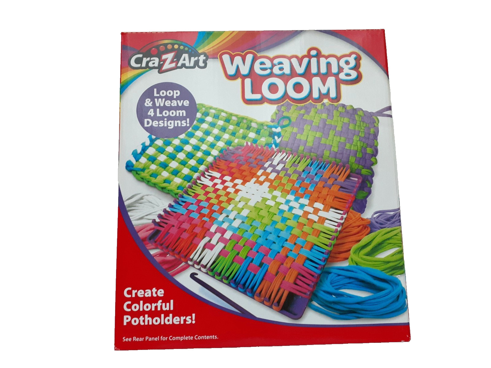 CraZart Loop & Weave Weaving Loom Create Colorful Potholders