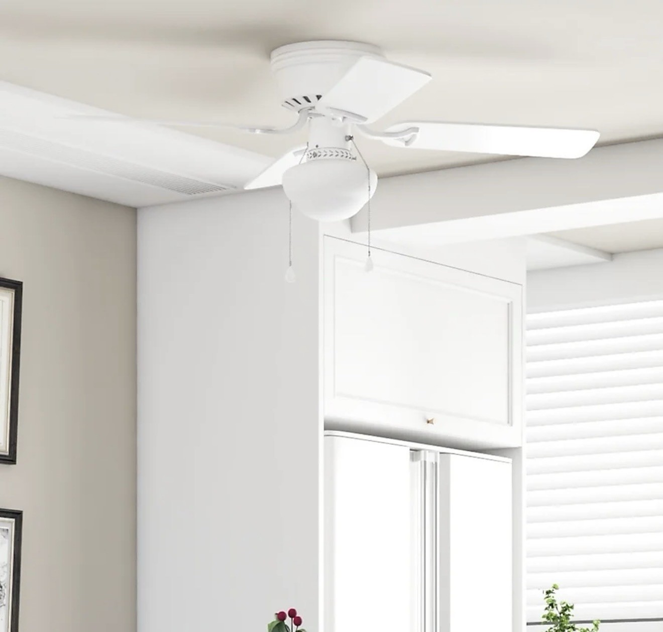 Armitage 42-in White Flush Mount Ceiling Fan - New Open Box
