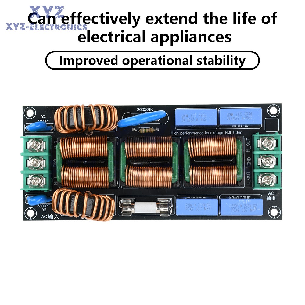 AC110-250V 4level Audio Power Supply EMI Electromagnetic Interference filter 16A