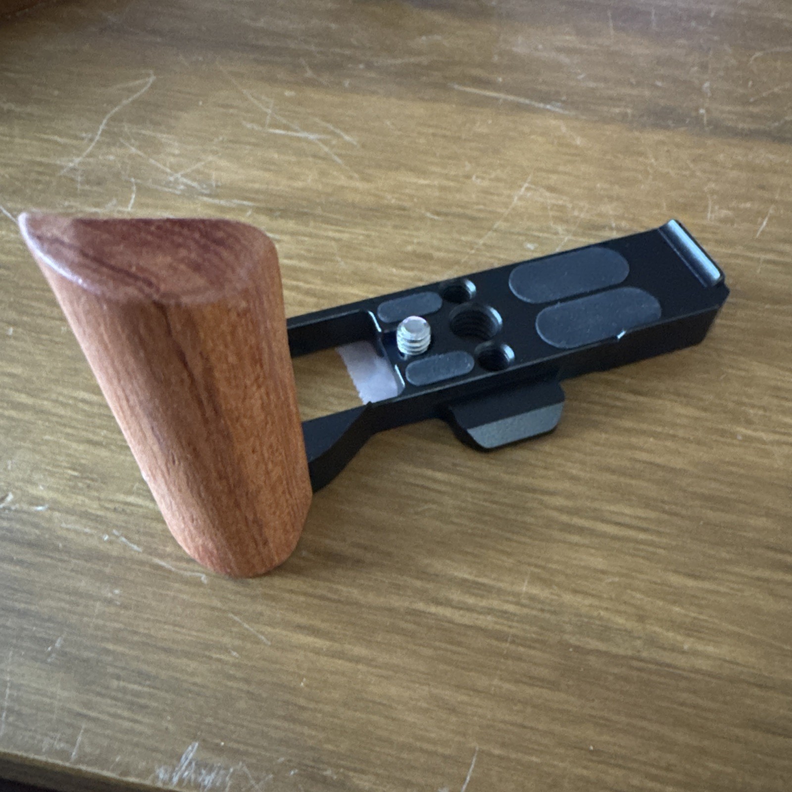 L Bracket For Ricoh GR IV Camera Quick Release Plate Wooden Hand Grip Holder