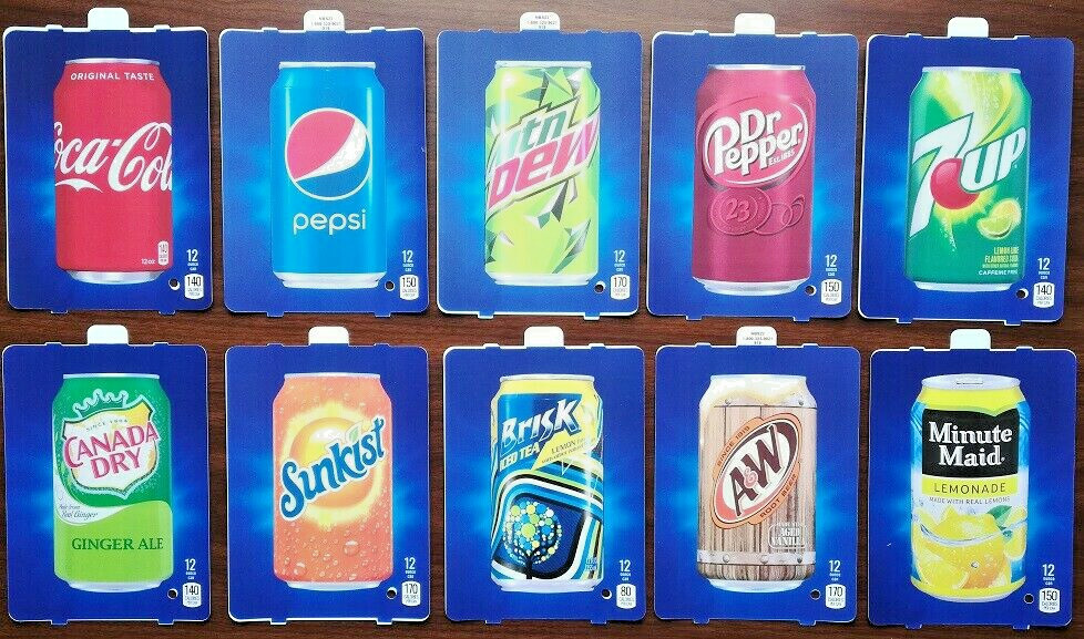 (10) DIXIE NARCO 501E & 276HVV SODA VENDING MACHINE 12oz CAN VEND LABEL