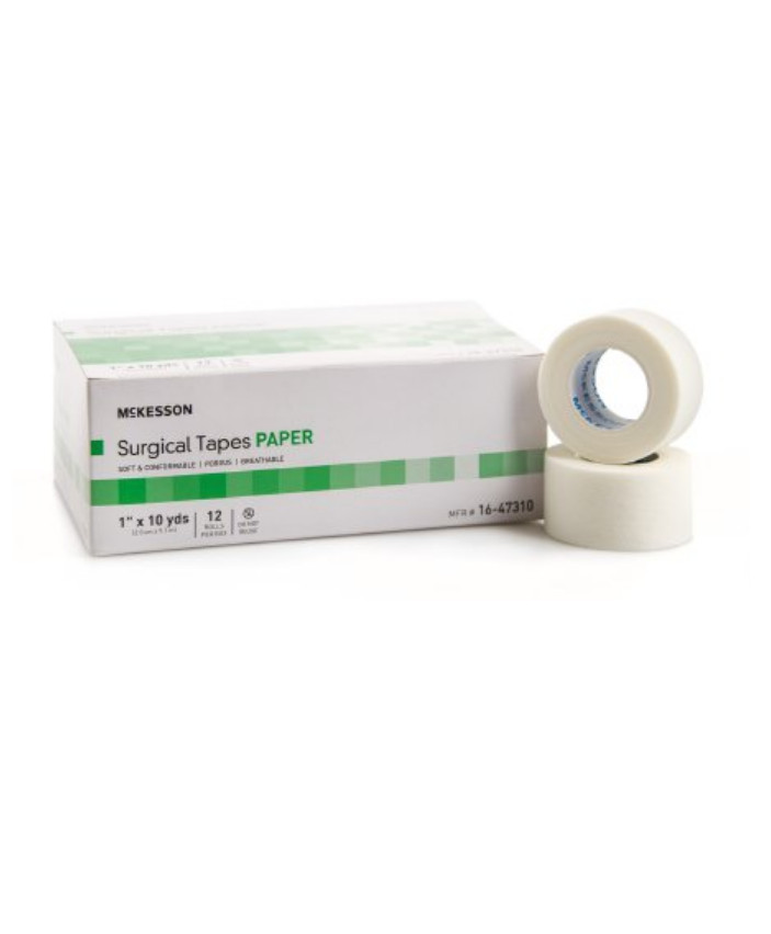 McKesson Medical Tape, Paper 1'' X 10 Yard NonSterile, Case of 144