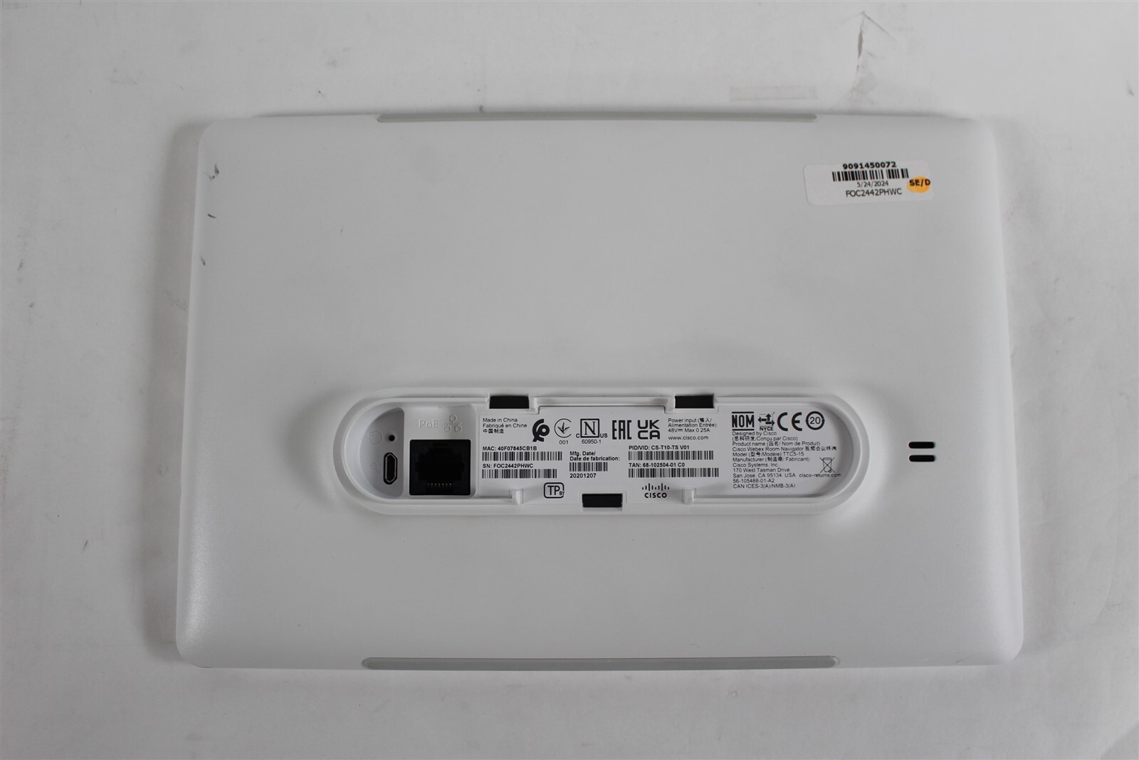 Cisco TTC5-15 Touch LCD Webex Room Navigator CS-T10-TS V01 No Stand