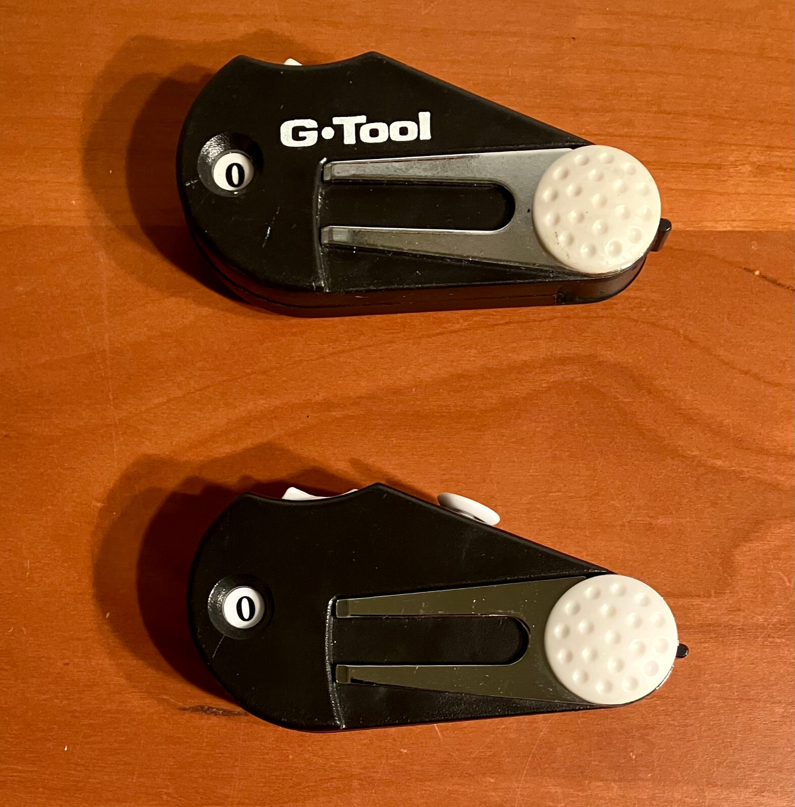 Two (2) "G Tool" Divot Tool Stroke Counter Golf Ball Mark Repair Tools