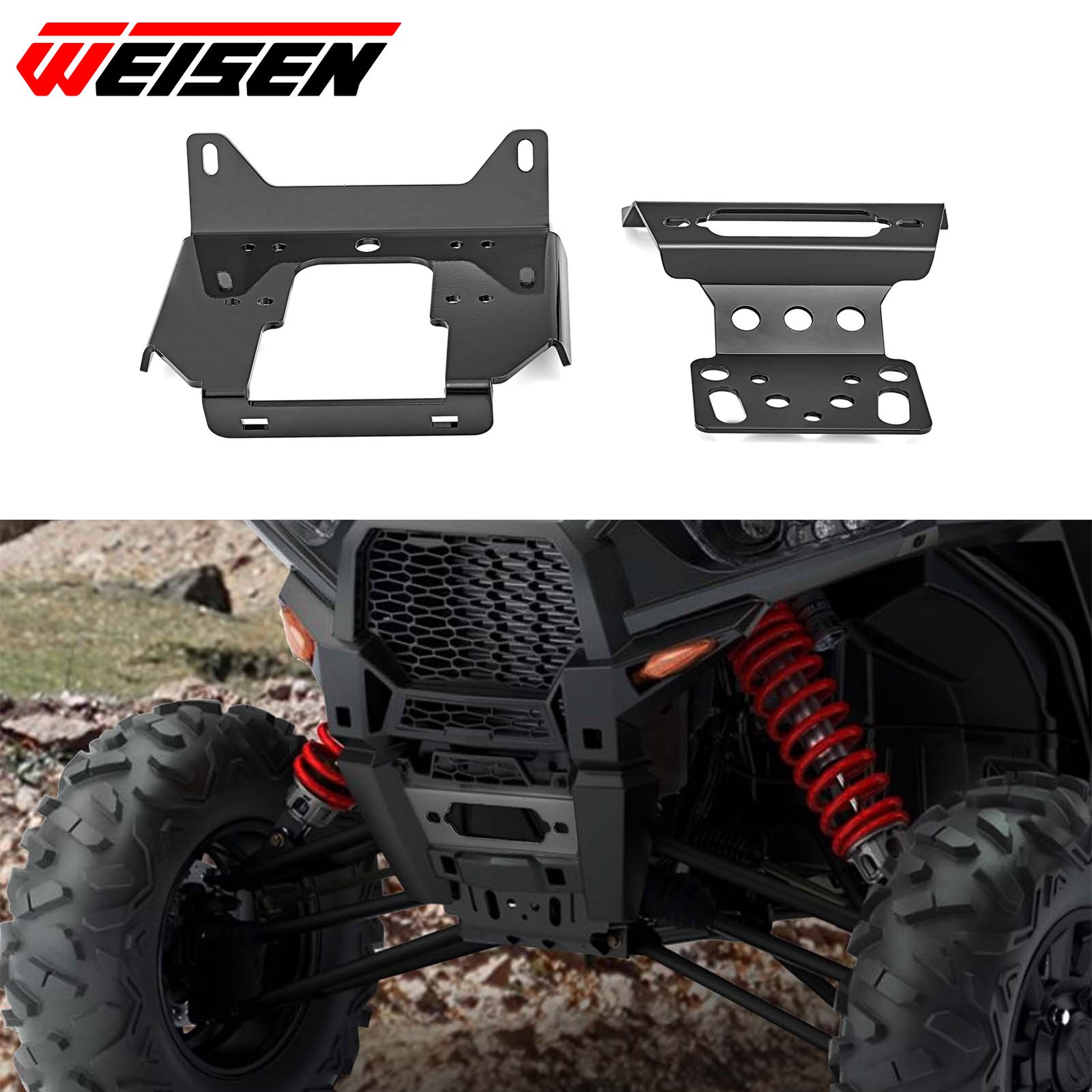 Heavy-Duty Steel Winch Mount For Polaris General 1000/XP 10000 2016-2026