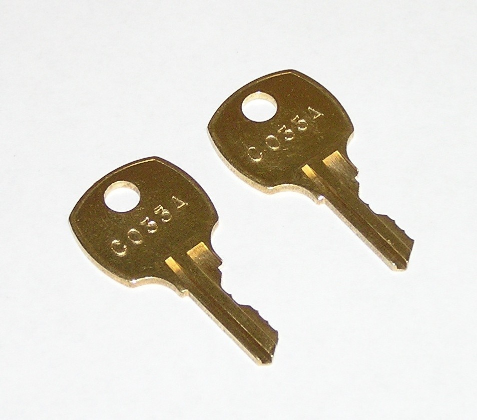 2 - C33A C033A AMI Rowe Jukebox Replacement Cabinet Keys fit CompX National