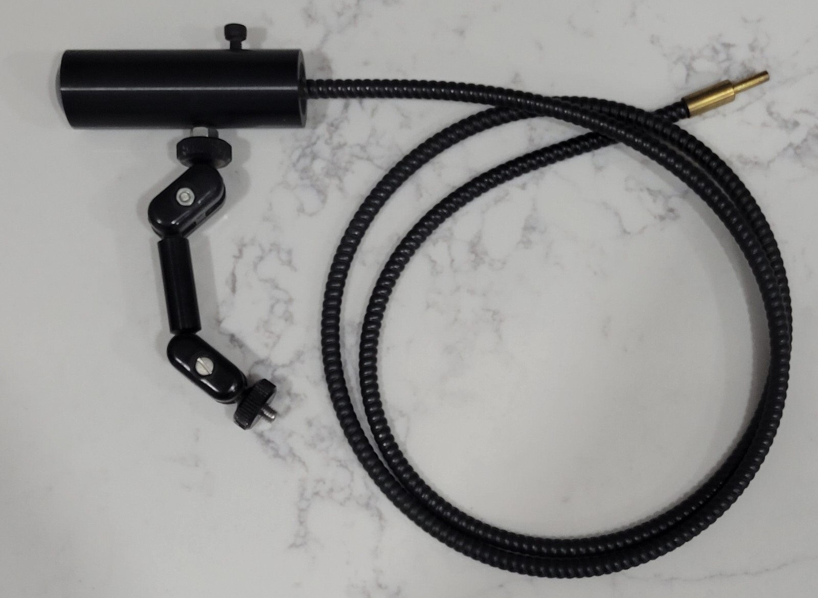 Fiber-Optic Light Flex Cable and spotlight head and Mounting arm Black 40" Long