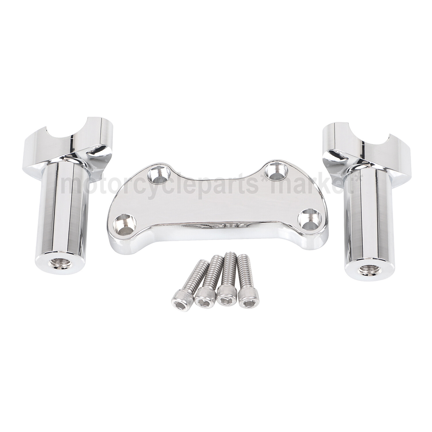 Front 3.5" CNC Handlebar Risers Top Clamp For Harley Heritage Softail Dyna FXDL