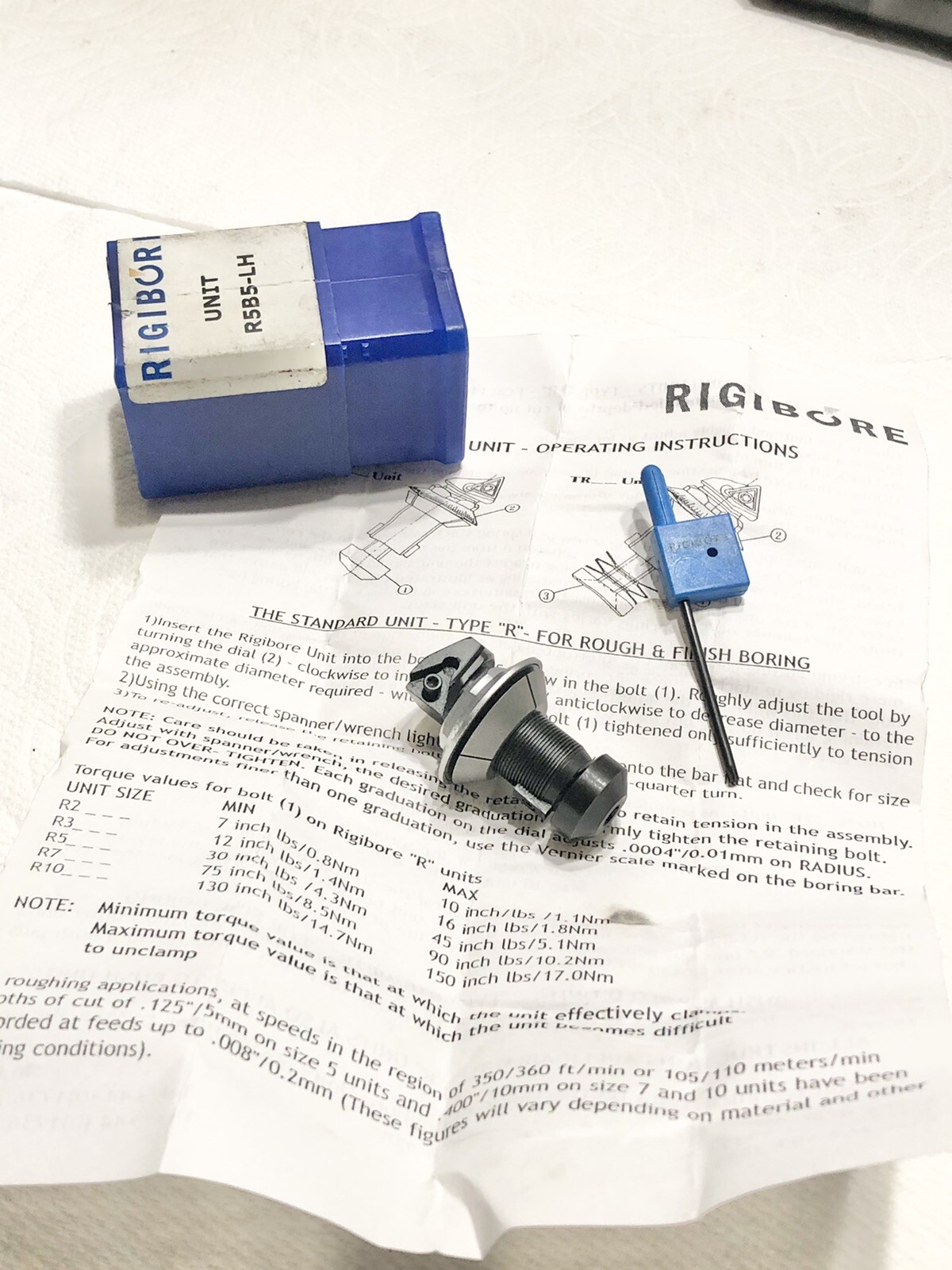 RIGIBORE R5B5-LH Micro adjustable boring cartridge
