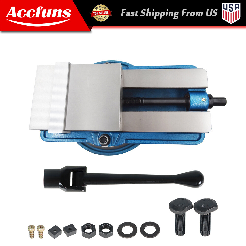 6" x 7.5" Lockdown CNC Milling Machine Bench Vise With 360° Swiveling Base