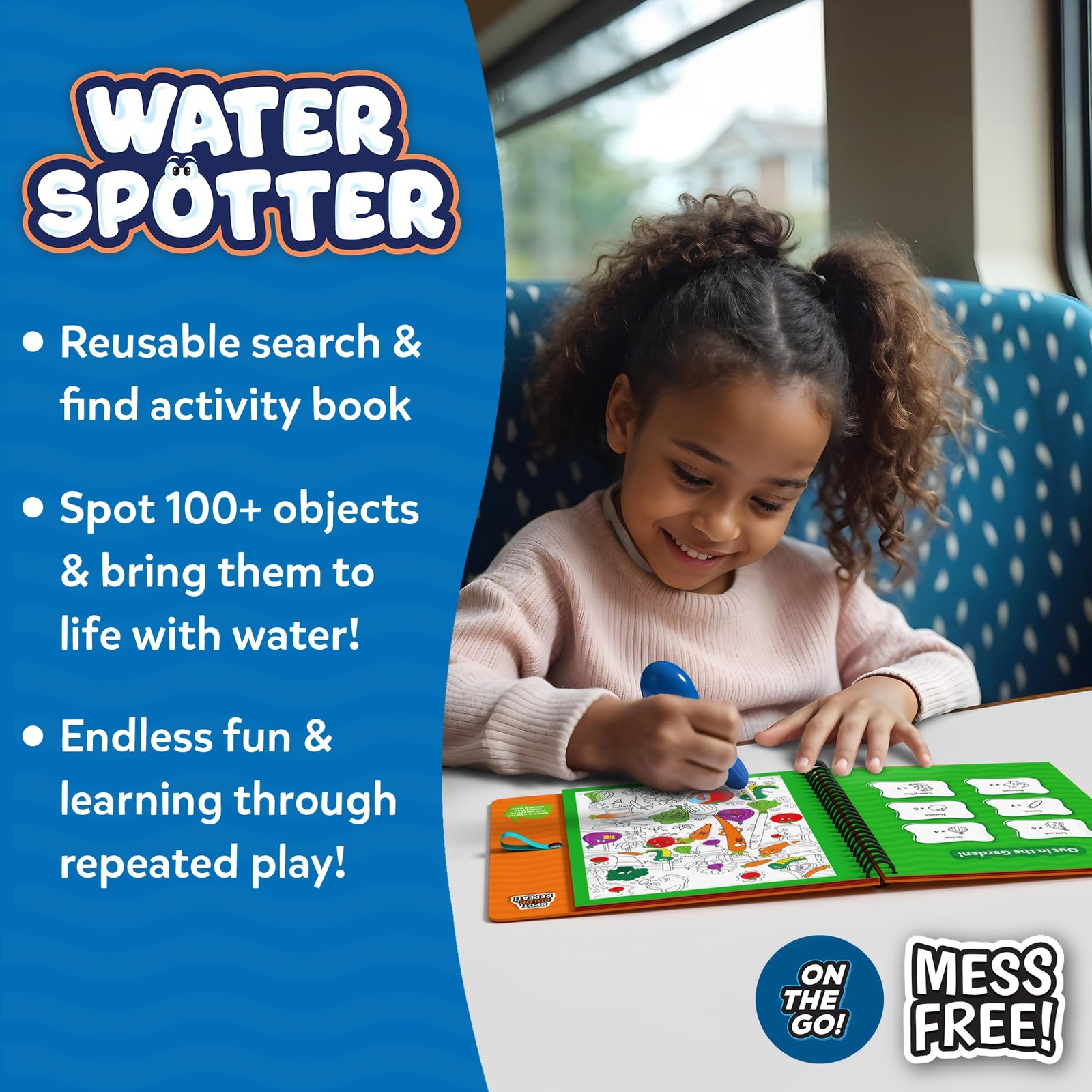 Reusable Search & Find Book - Water Spotter, Mess-Free, Fun Learning Activity...