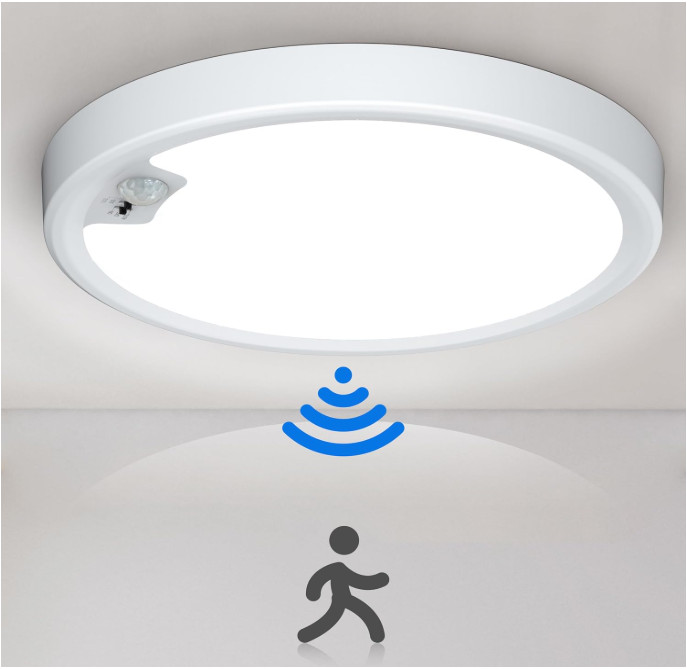 Indoor Motion Sensor Ceiling Lamp 18W LED Flush Mount Light for Hallway Closet