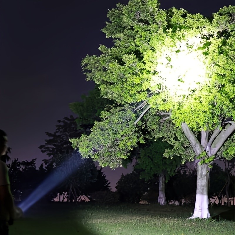 2PCS 20W LED Torch Zoomable Flashlight USB Rechargeable COB Soft White/Red Light