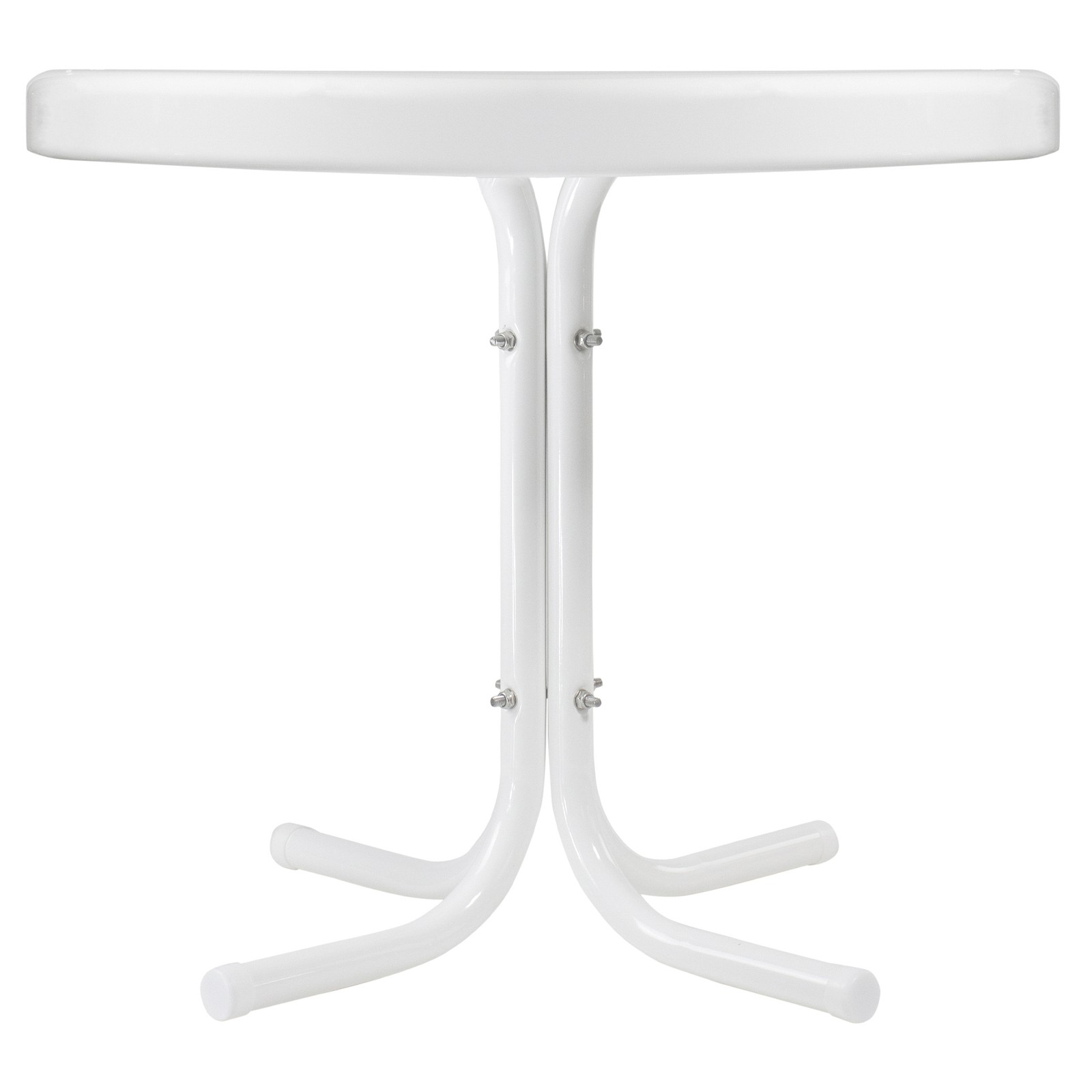 Northlight 22" Outdoor Retro Tulip Side Table, White