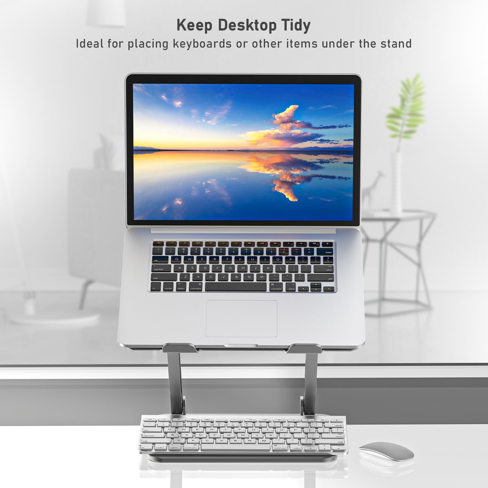 BoYata Laptop Stand, Adjustable Laptop Riser Ergonomic Computer Stand for Des...