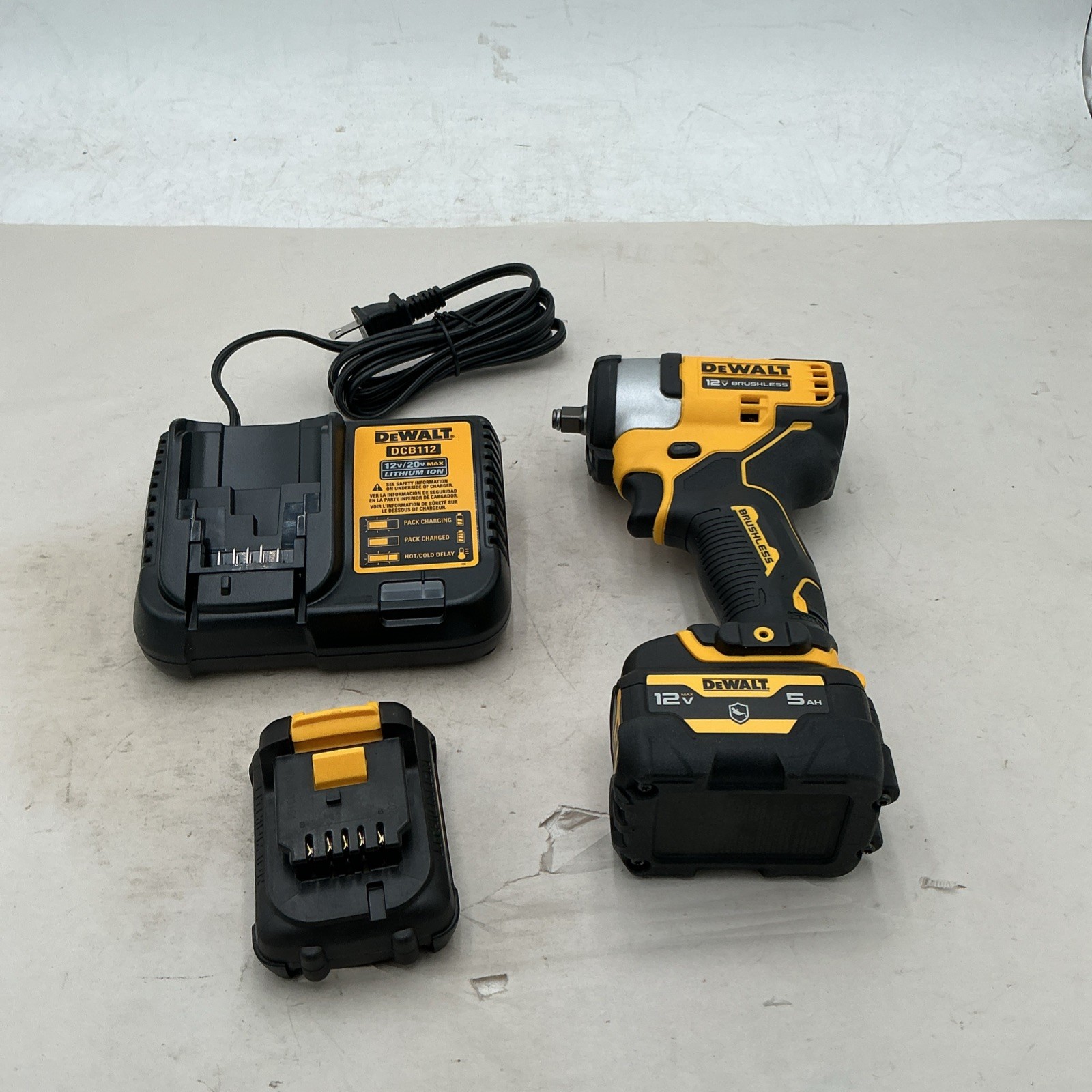 DeWalt 12v DCF903 Brushless Drill with 5 Ah, 3ah Battery And Charger
