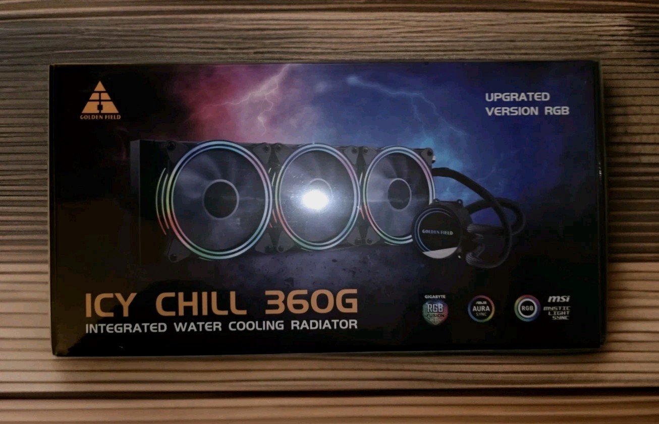 NEW Golden Field Liquid CPU Cooler Icy Chill G360 With RGB Lighting 120mm Fan