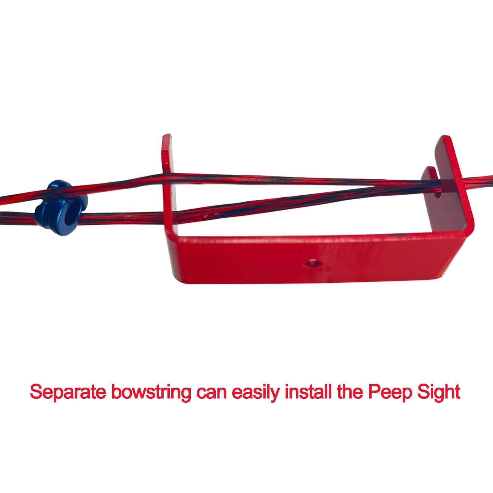 Archery Peep Sight, 1/4" 3/16" Aluminum Peep Sight with Bow String Separator ...