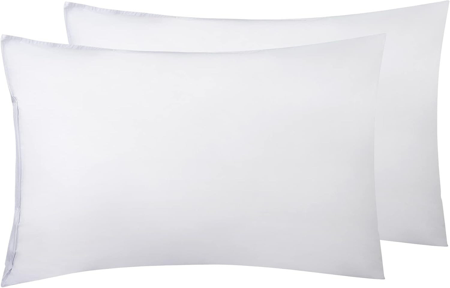 2-Pack Vinyl Pillow Protectors - Standard Size Zippered Pillow Covers - 100% Wat