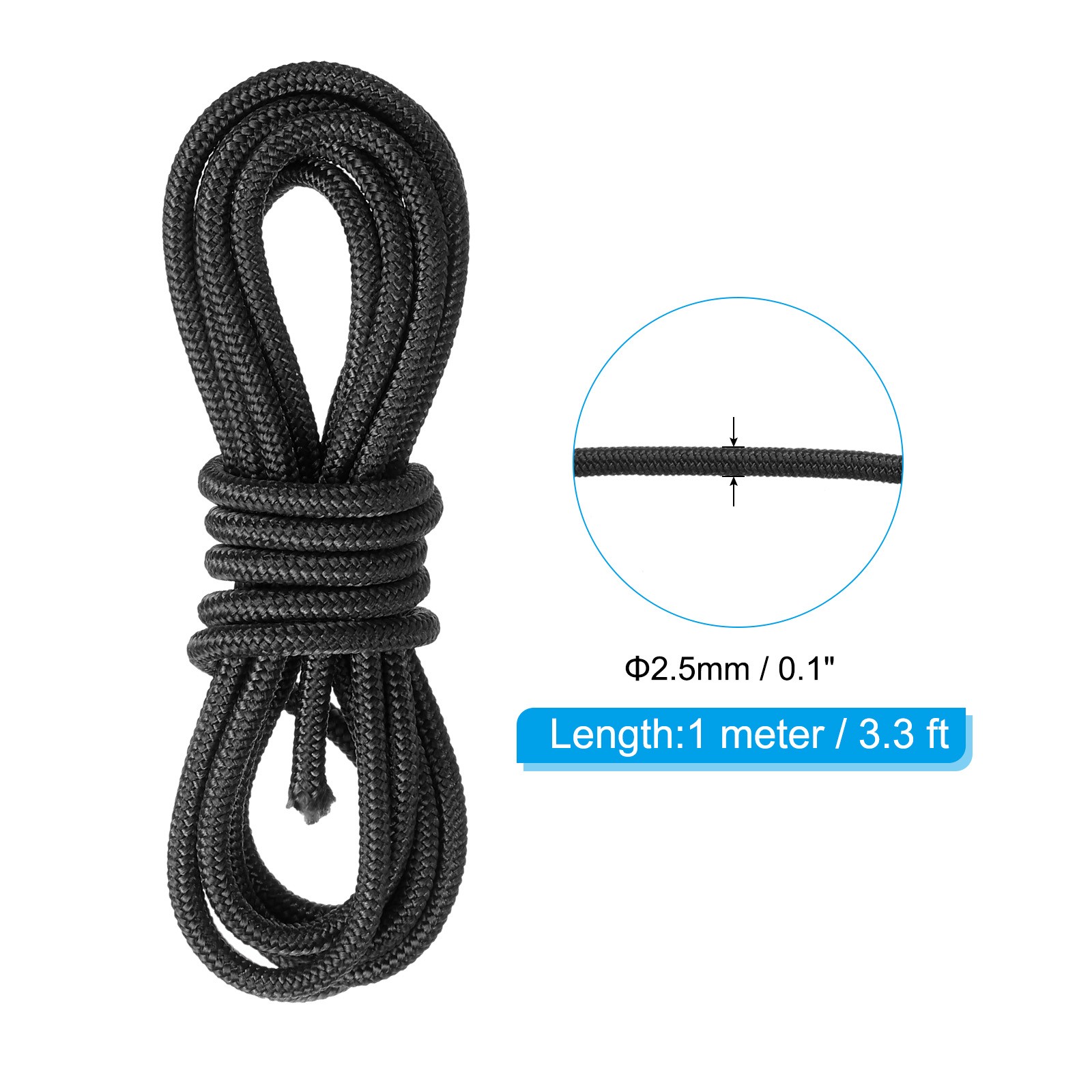 Archery D Loop Rope 3.3 FT Bow String Release Nock Wire Nocking Loop Black