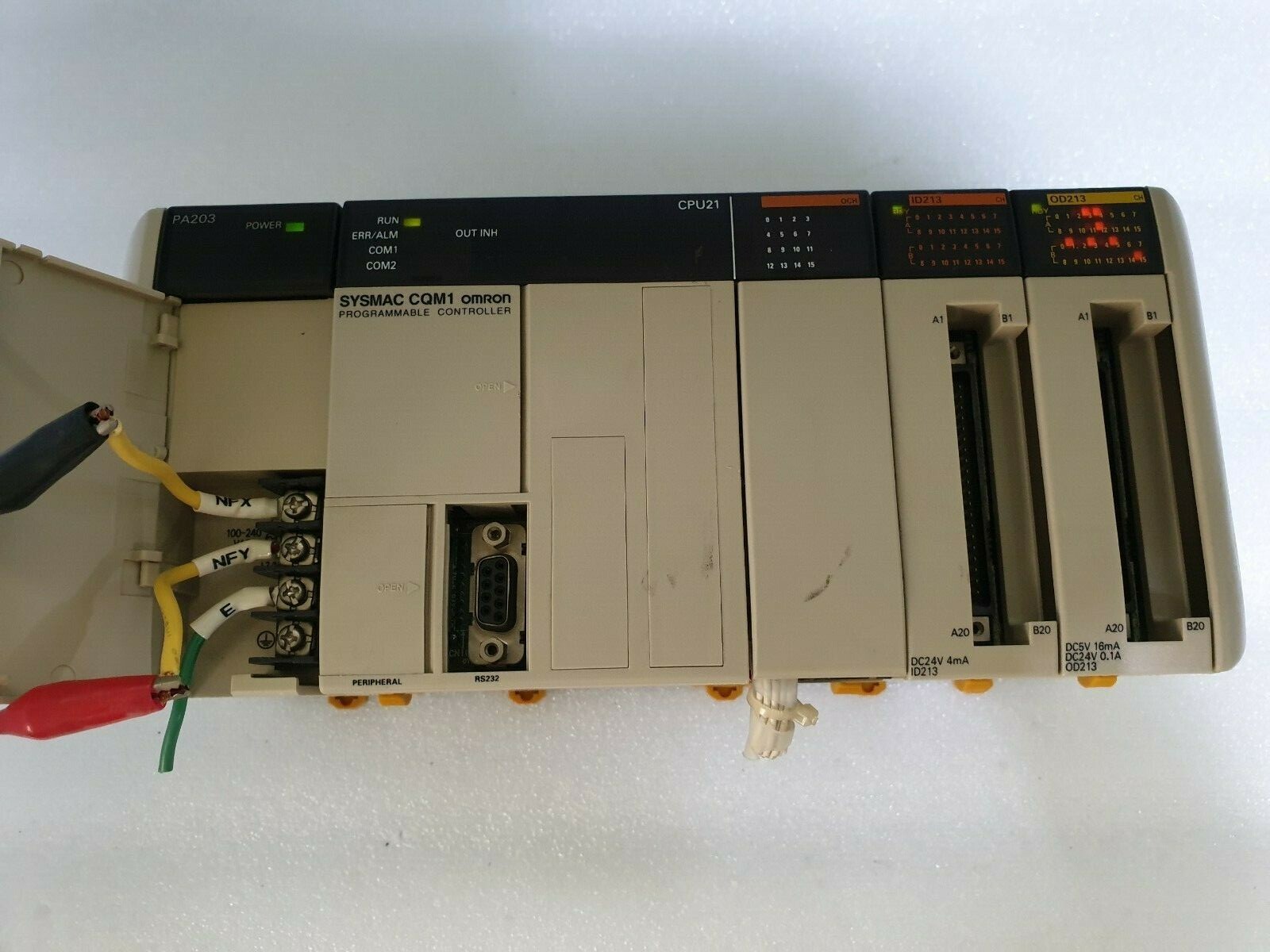OMRON PLC CQM1-PA203, CQM1-CPU21, CQM1-ID213, CQM1-OD213