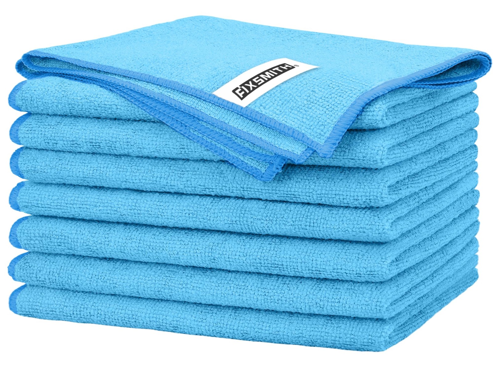 Microfiber Cleaning Cloth 8 Pack Blue 16x12 Lint Free Absorbent Reusable Towels