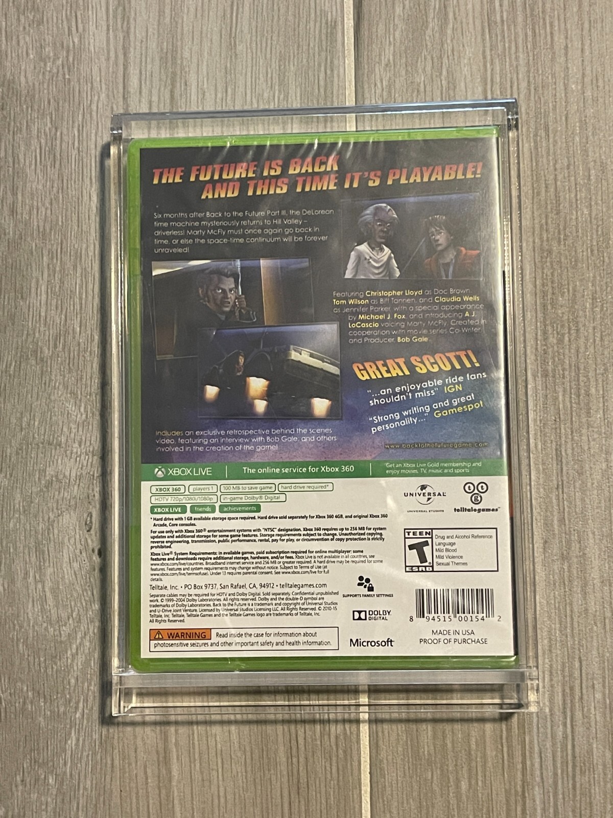 Microsoft Xbox 360 Premium Acrylic Game Display Case Protector 4mm UV resistant