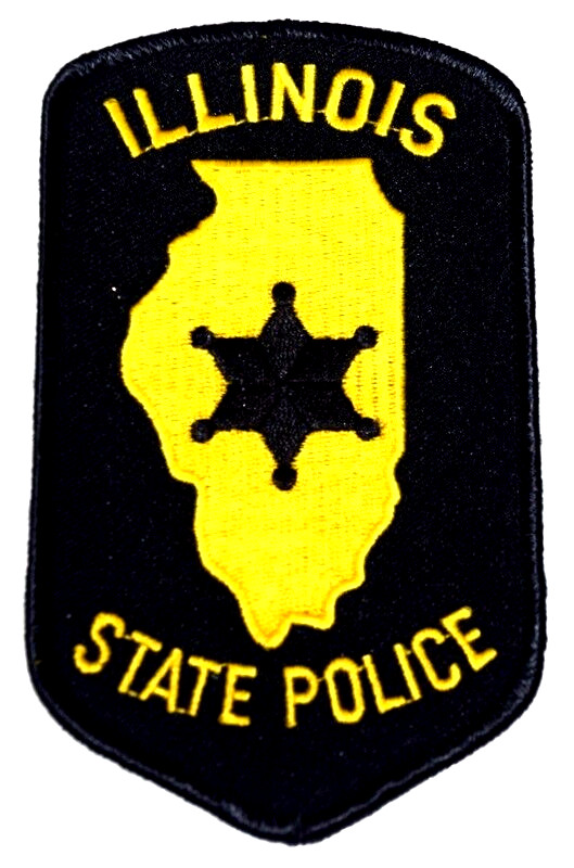 ILLINOIS STATE POLICE IL Sheriff Police Patch STATE SHAPE OUTLINE  5”