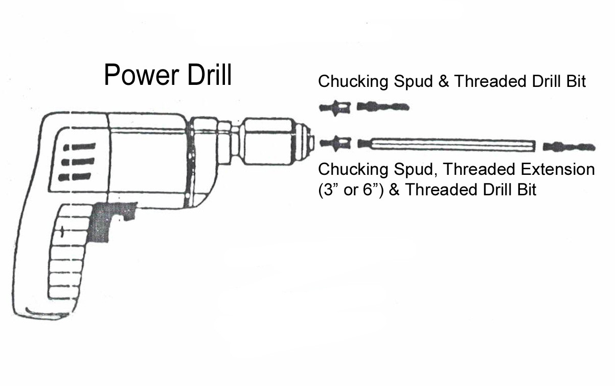Tight Fit Drill Bit Extension Set For Threaded Shank Tools 00120 - New