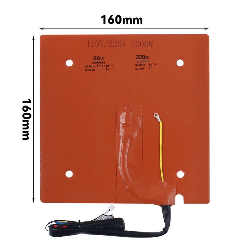 3D Printer Dual-Voltage Silicone Heating Pad for Anycubic Kobra S1 Combo